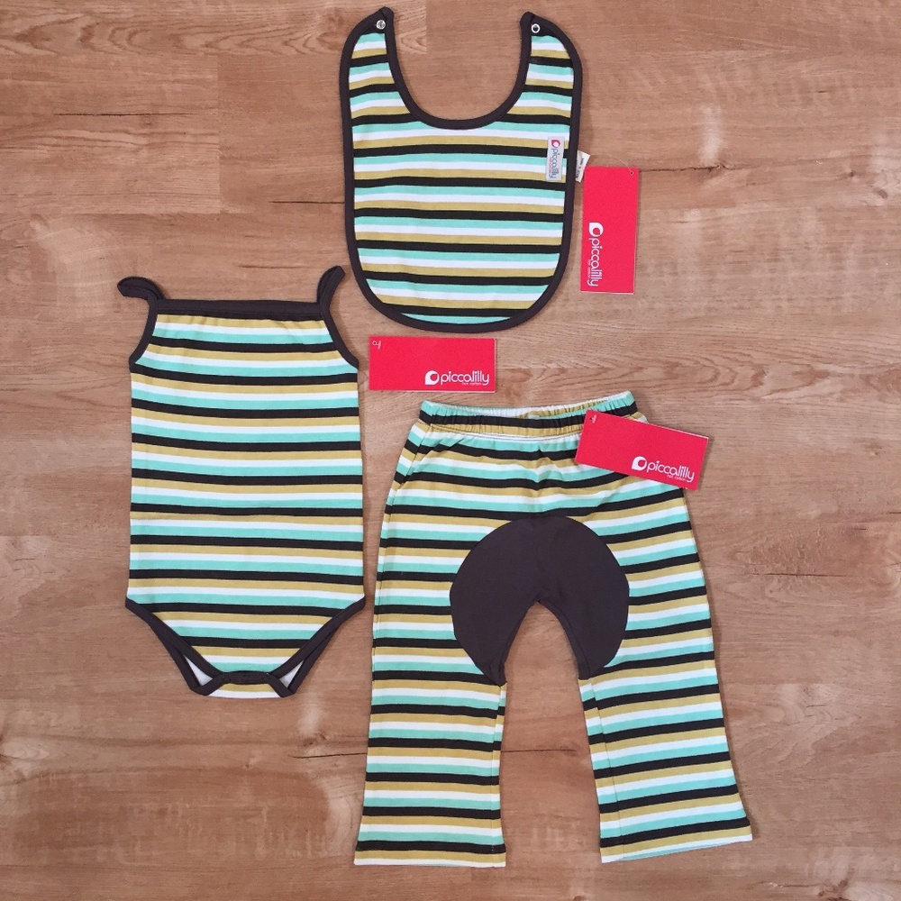 Final Sale! Onesie/Pant/Bib Set - 12-18m & 18-24m